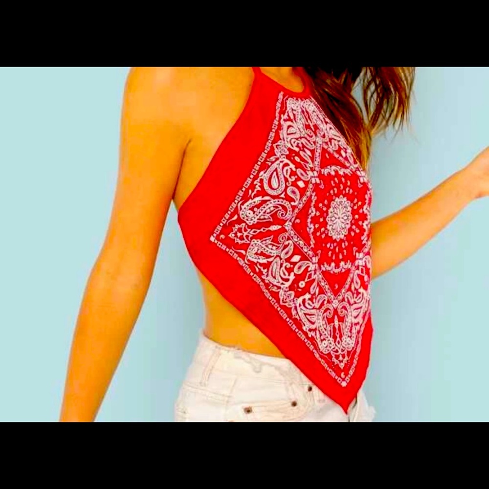 Red Bandana Top